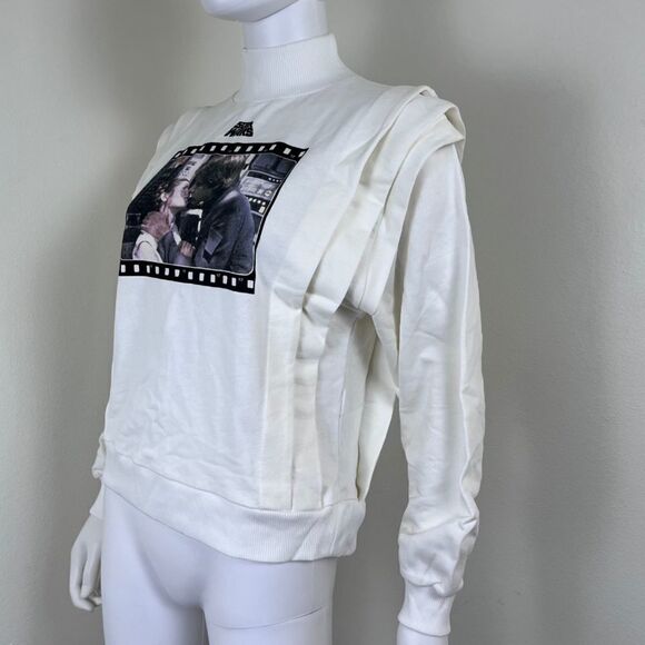 Zara Star Wars Disney Women Size M Mock Neck Ruffle Tiered Pullover NEW Sweater - Picture 11 of 11